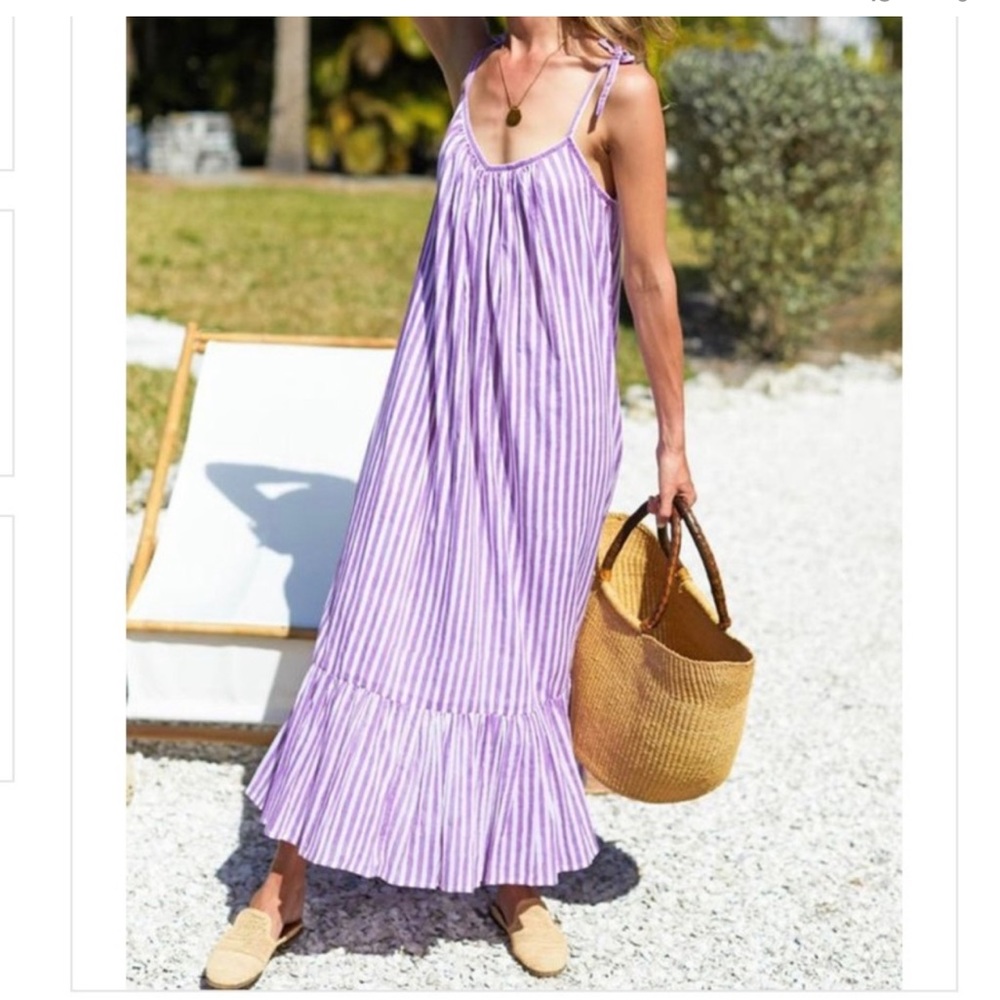 EMERSON FRY INDIA COLLECTION SUNDRESS- LAVENDULA STRIPE NWT